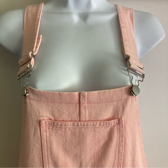 Vici She + Sky Pretty in Pink Denim Overalls, NWOT Sz S - Picture 6 of 16